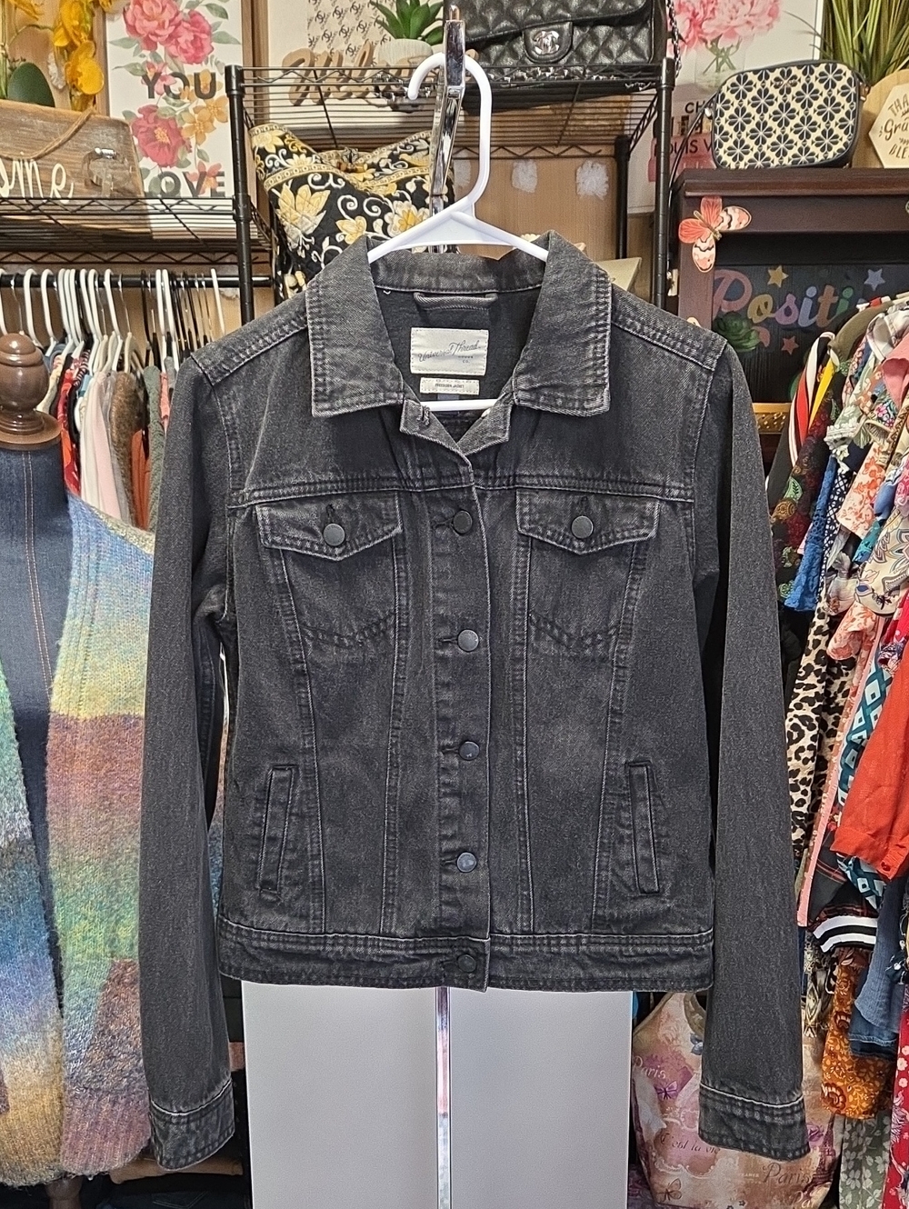 Universal Thread Black Washed Denim Jacket